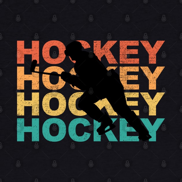 Retro Hockey Gift For Hockey Players by DragonTees